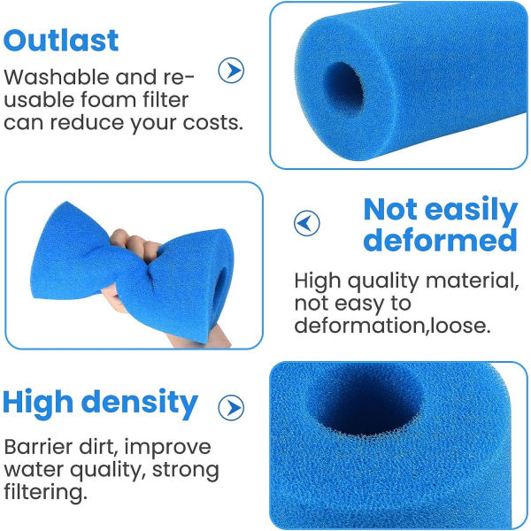 4 stk. Skumfilter for Spa, Filter A, Type A Filter Svamp, Foa