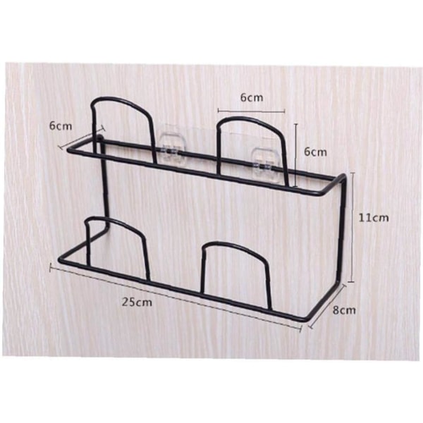 1 stk (Svart) Veggmontert Sko Stativ Dobbeltlags Topp