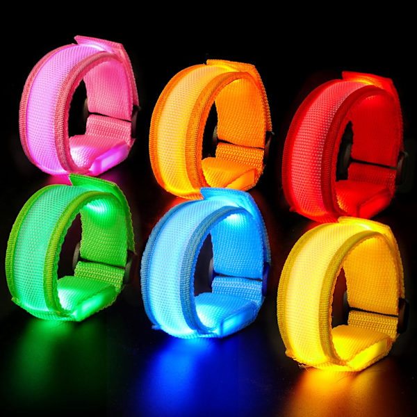 USB-reflektorarmbånd med 3 lysmoduser