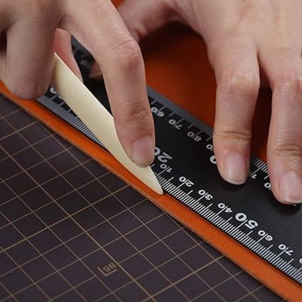 Sett med 2 Bone Paper-mapper for håndverk, kortlaging, kontor