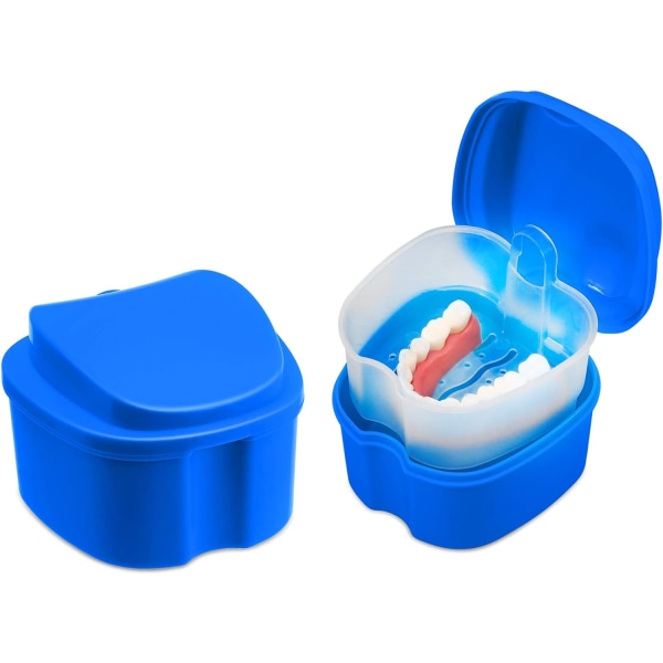 2 kasser til rengøring af tandproteser, dental instrumentboks med filter,