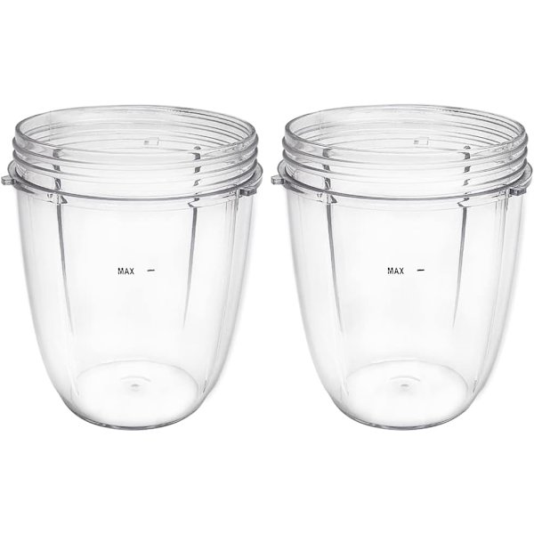 Vaihto-osat, yhteensopivat NutriBullet 600W ja 900W tehosekoittimen kanssa (2 x 530 ml kuppia)