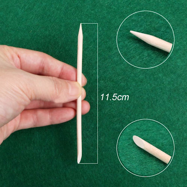 Nagelkonst träpinnar prickpinnar 115mm set nagelkonst trä