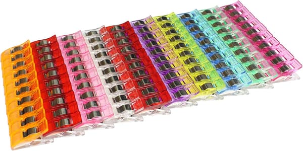 100 Klips Plastklips for Binding Syning Håndverk Assortert
