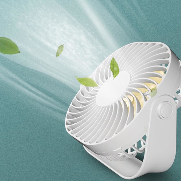 Bærbar USB Mini Bordventilator, 2 Hastigheder Skrivebordsventilator