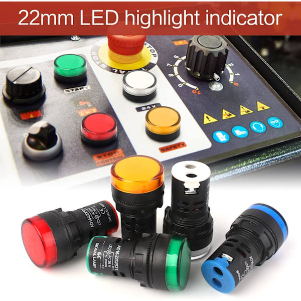 15 st Indikatorlampor 220v Indikatorlampa LED Indikator LED