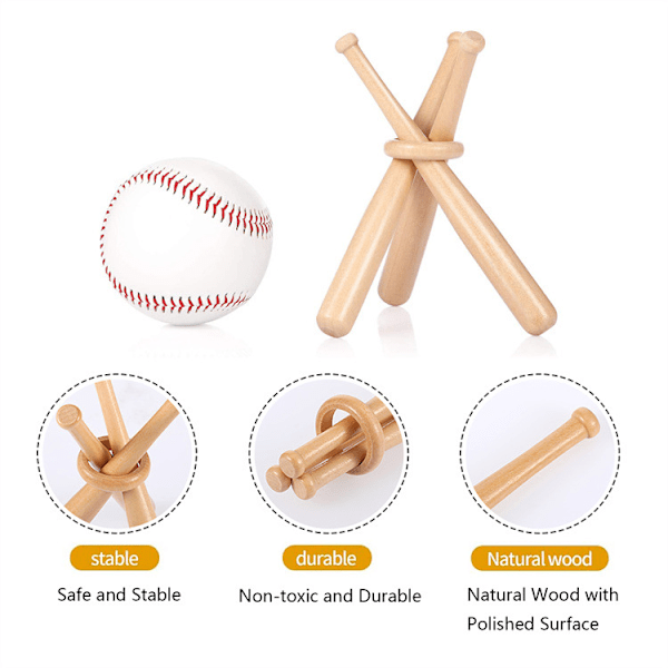 2 Sett Baseballstativ Displaystativ Små, Mini Baseball Bat Stativ