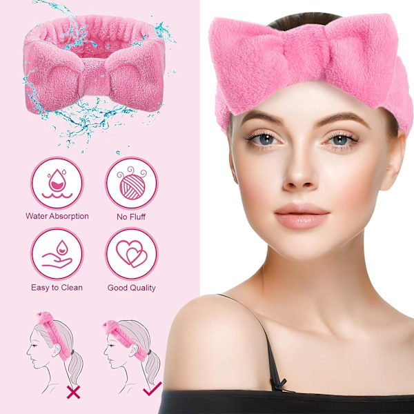 Knude Hårbånd Blødt Makeup Hårbånd Koralfleece Hårbånd Ansigt