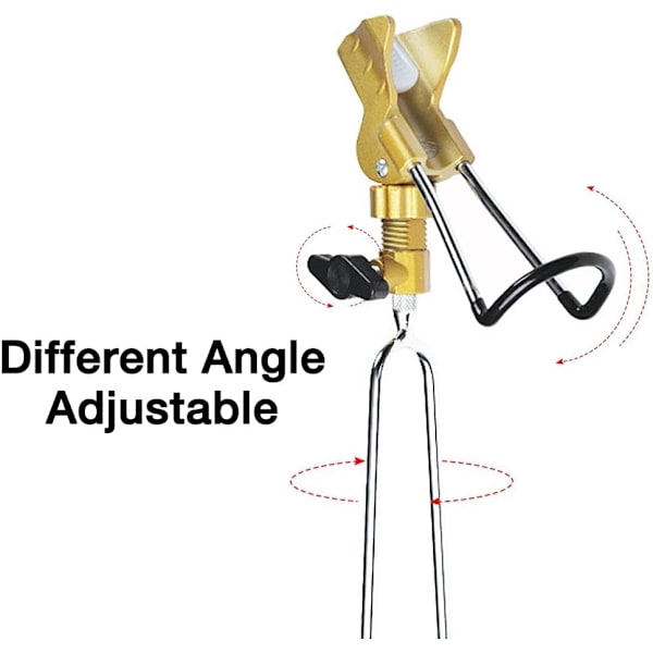2 stk. 360 Graders Justerbar Metal Fiskegrebs Holder, Bank