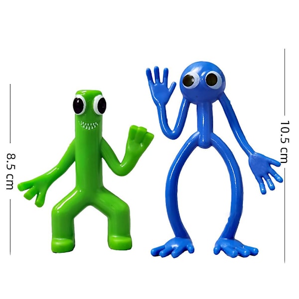 6/8 stk PVC Rainbow Friends figurleker modell mini figurer kakepynt dekorasjonsrekvisita barnas gaver 2