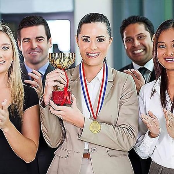 Vinnarmedaljer Guld, 10-pack Guldmedaljer för Barn, Metallmedaljer, Barnkalas, Priser Idrottsdag och Leksakstävlingsutmärkelser