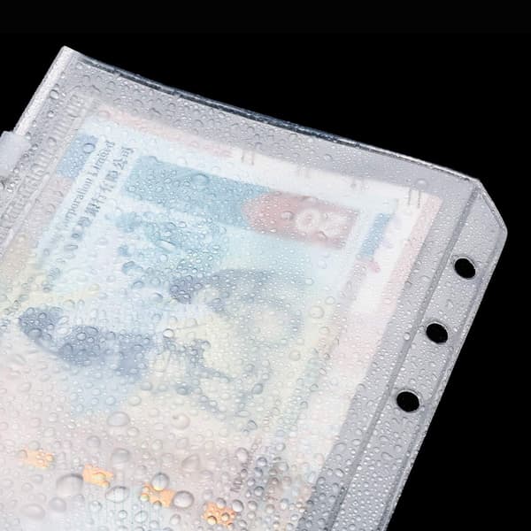Pärmfickor Lösbladspåsar 6 Hål A6 Storlek Plast Blixtlås
