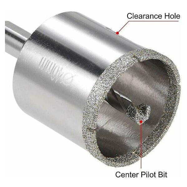 40mm Glaskeramisk Kakel Center Guide Borrkrona Glas Hålsåg Diamant Borrkrona