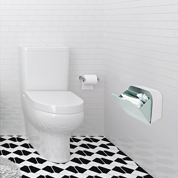 1 grön hygienbindestoragebox, plast bärbar hygien