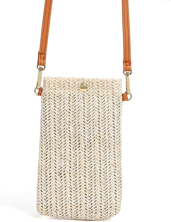 Crossbody-tasker, Kvinders Casual Vævet Halm Vævede Tasker, Vævet