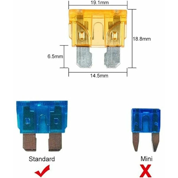 12-vejs sikringsboks med LED - Inkluderer 10 sikringer og terminaler