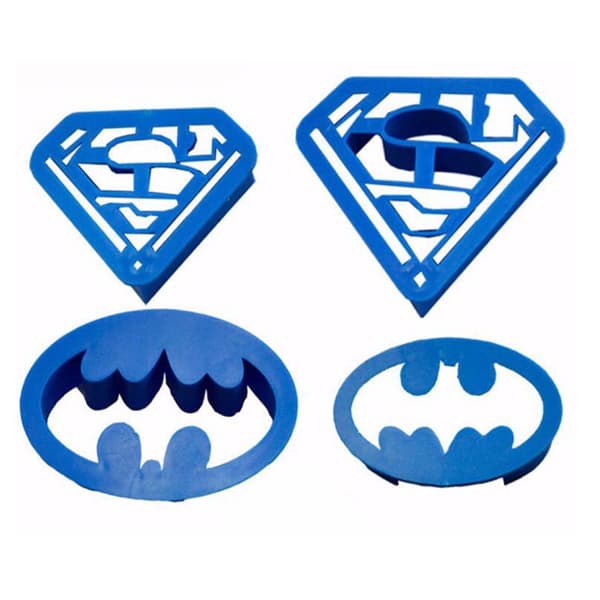 DIY Bage Sæt med 4 Stykker Batman og Superman Cookie Plastik