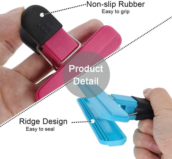 Store Chipposeklemmer med Gode Greb Robust Plastik