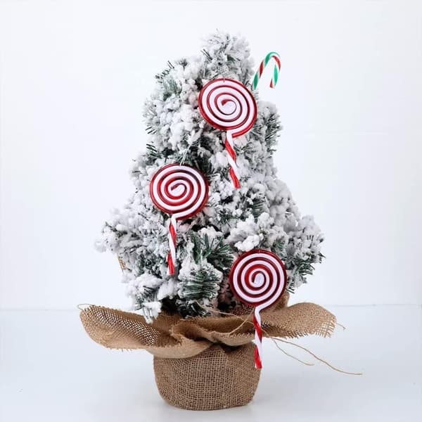 10 kpl Punainen Joulukuusi Candy Cane Ripustus, Lollipop