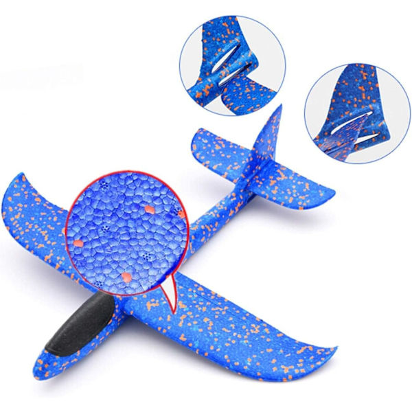 4 pakker flyplan, håndkastet skumfly, manuell kastefly, håndkastet fly, utendørs håndkastet lekefly, skumfly for gutter og jenter (Modell 1)