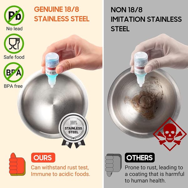 18/8 Rustfrit Stål Morter og Støder med Børst Krydderi Grinder Pille Knuser Urte Skål Pesto Pulver 350ml