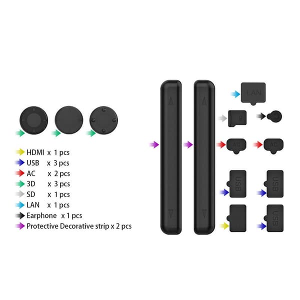 Dammskydd för Switch/Switch Oled Konsol Silikon Skyddande Dekorativ Remsa