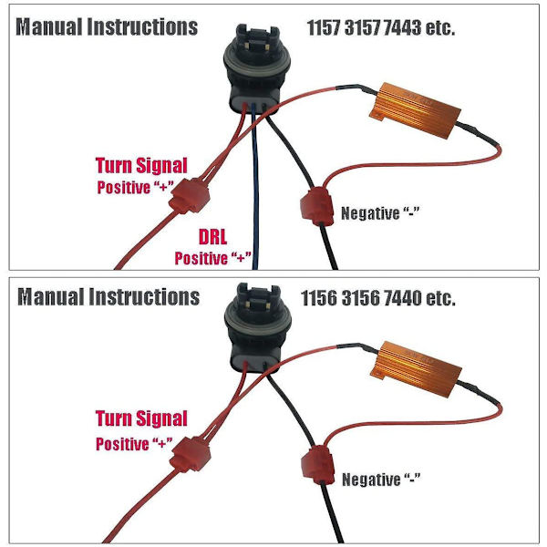 50w 6ohm belastningsmodstande til reparation af LED-pærer Hurtig Hyper Flash Blinklys