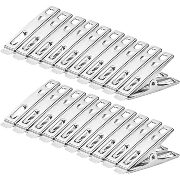 40 Rustfrie Tøjpinde, Metal Tøjpinde,