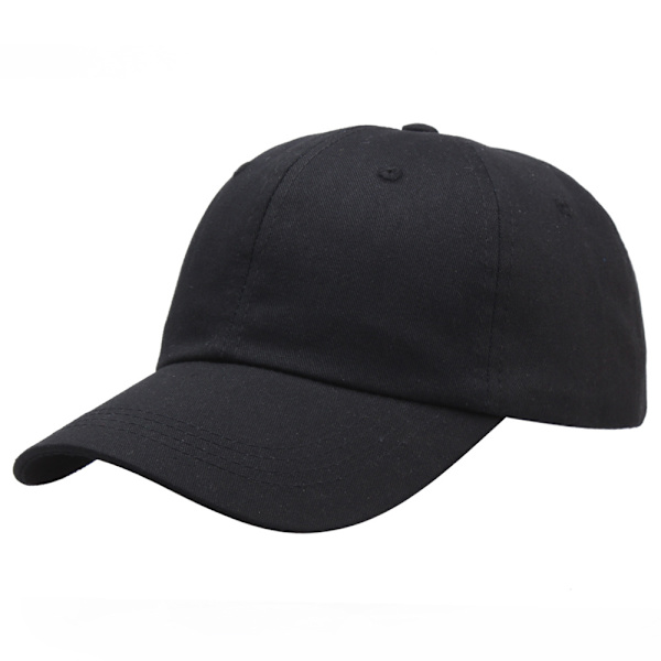 1 Stykke Svart Blank Lys Baseball Caps Myk Topp Ufôret