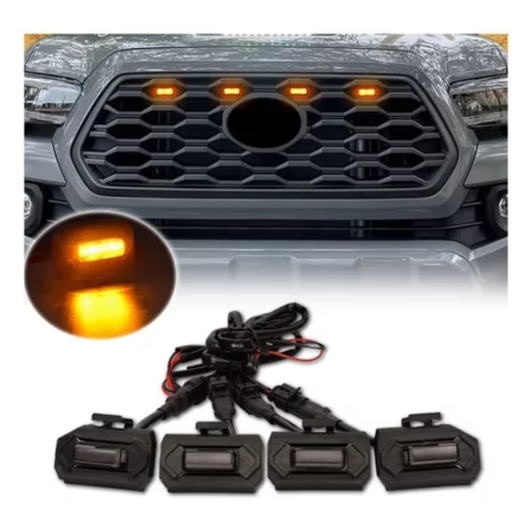 Auton etu-grillin LED-valot, 4 kpl, Lá