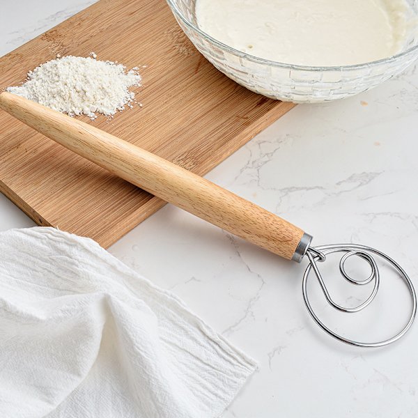 Dansk Dejpisker Stor Håndmixer - Stor 33cm Rustfrit Stål
