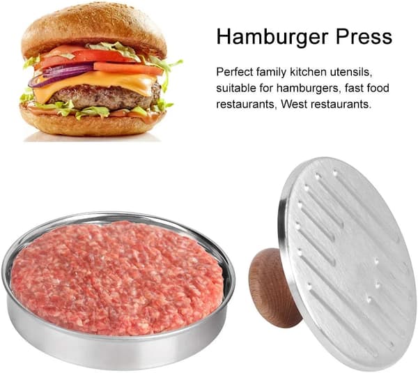 Hamburgerpresse i 304 rustfrit stål til husholdningen