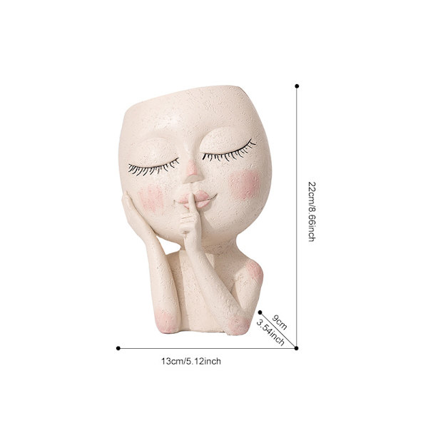 1 Stycke Sphinx Planter, Sukkulenter Planter med Dräneringshål,