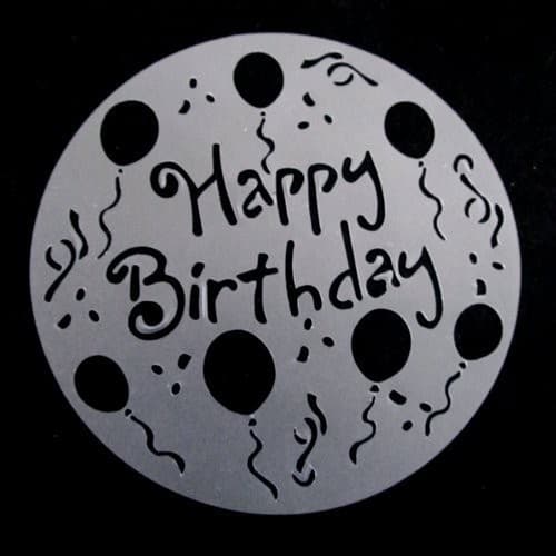 Fødselsdagskage Topper, Blomst Hjerte Spray Stencils Cafe