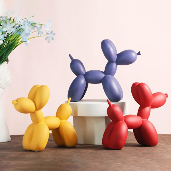 Ballonghund i Resin - Modern Dekoration för Skrivbord