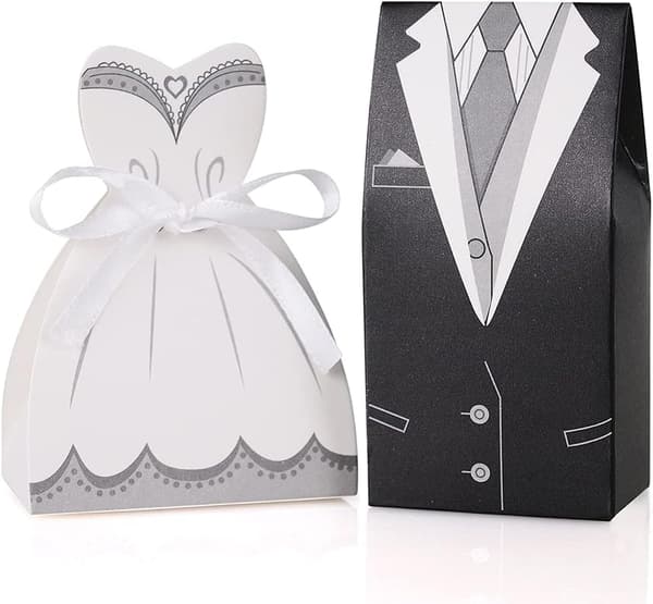100 kpl Paper Candy Boxes, Häämakeisboksi, Kastelahja