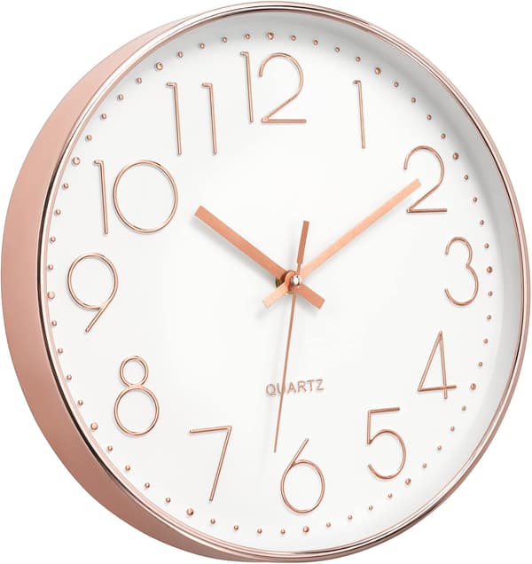 Modern Väggklocka 30 cm Roséguld