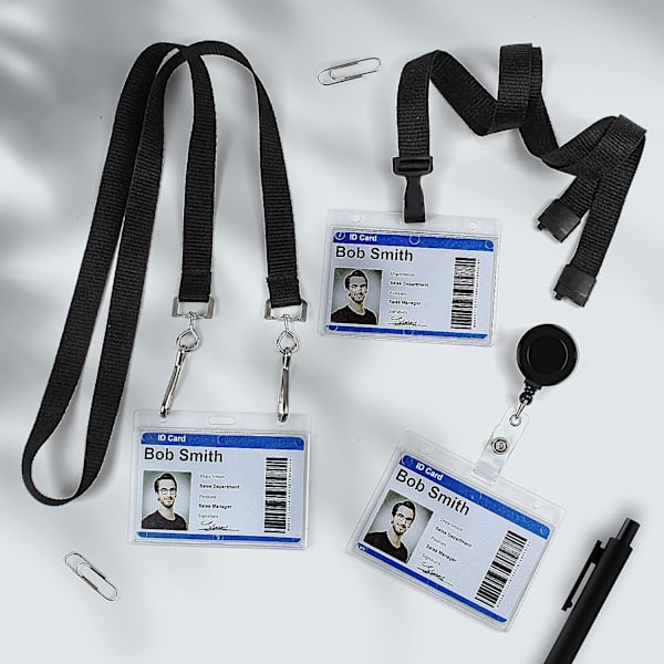3-pack Horisontella Frostade Hårda Plast-ID-kort för Hårda
