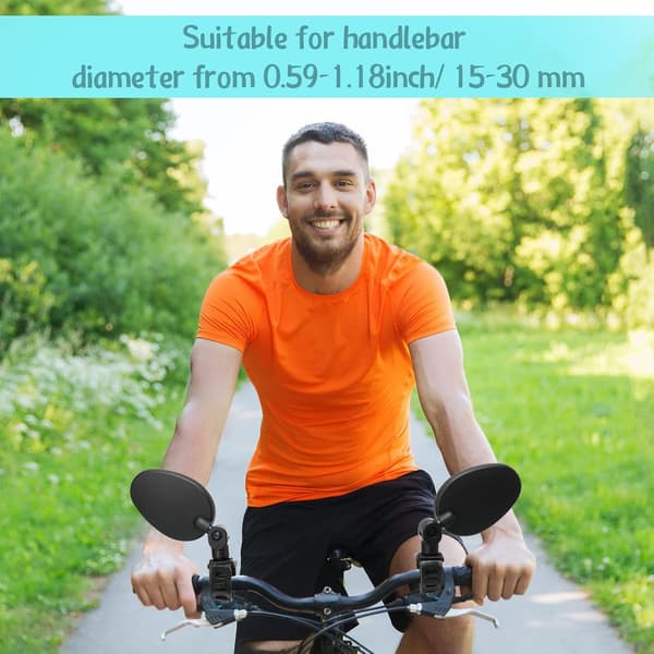 2-pak cykel spejl 360 graders roterbart justerbart styr