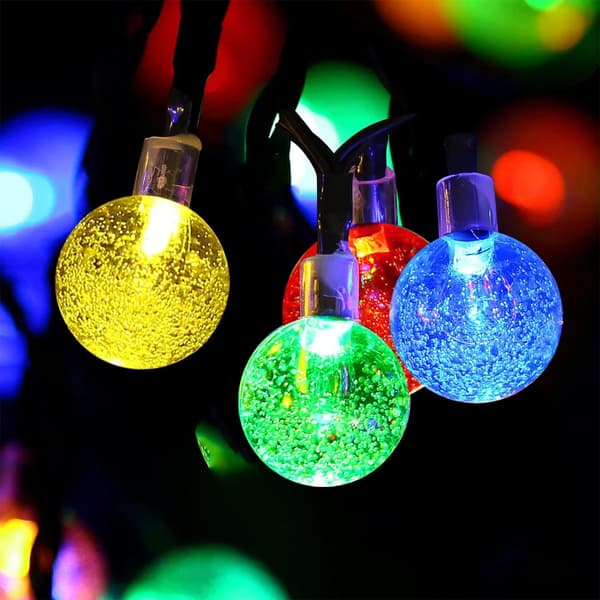 11M 60 LED Solcellelys, Utendørs Solcellelys Lampe