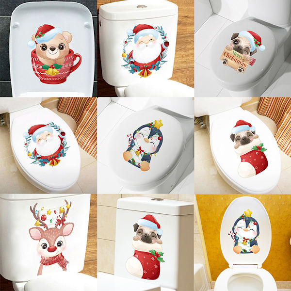 6-delt Toilet Sticker Julepyntssæt