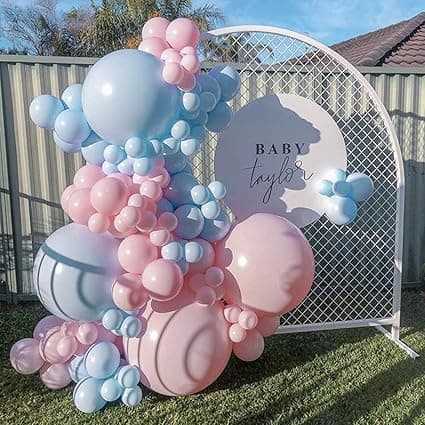 110 st Ballongbåge Macaron Rosa Blå Ballongkrona Set för