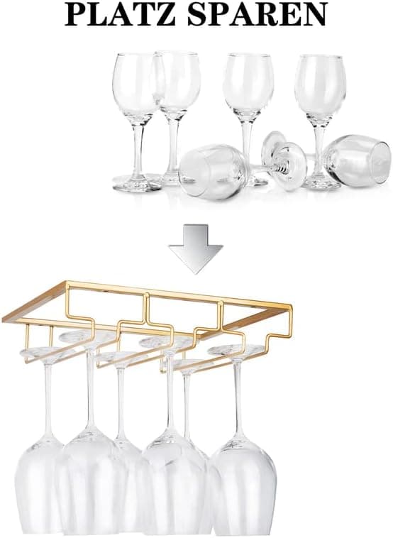 Vinglassstativ - Metall Under Cabinet Hengende Stemware Holder
