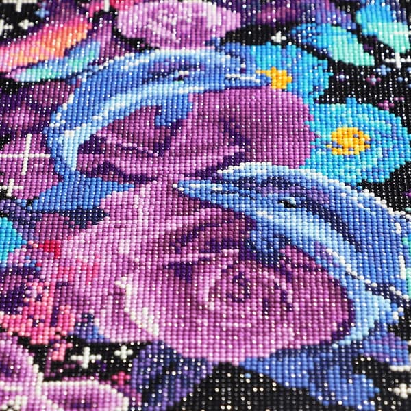 Blomster Diamantmaleri Full Rhinestone, Diamantbroderi