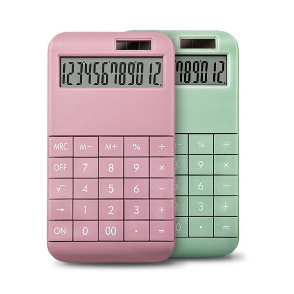 Green Desktop Calculator Standard Function, 12 Digit Large LCD