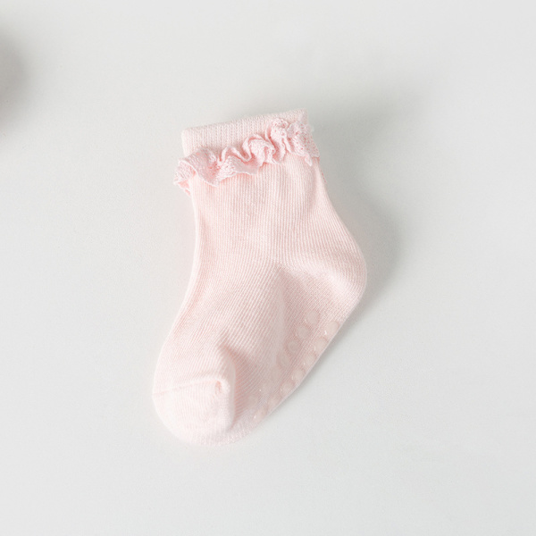 Ulkomaan kaupan vauvan pilkullinen sukat Vauvan kumisukat Liukumattomat sukat