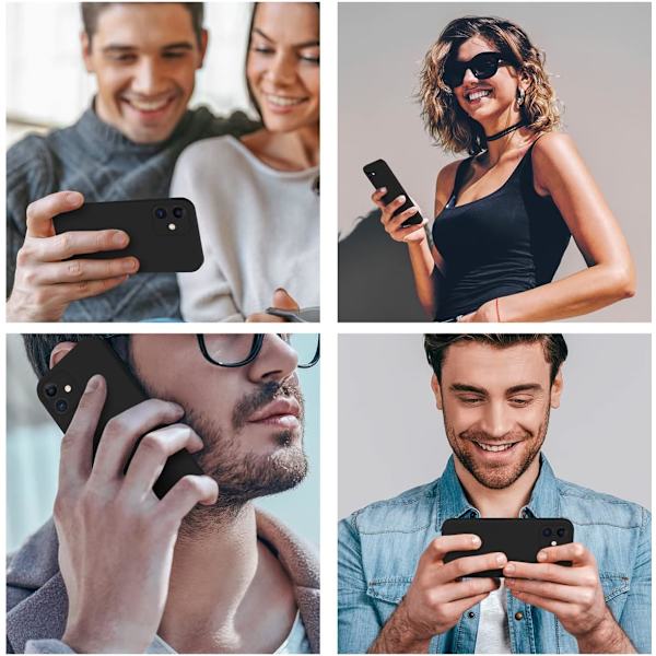 Designat för iPhone 11 Skal, Silikon [Kvadratiska Kanter] & [Kameraskydd] Uppgraderat Telefonskal med Mjuk Anti-Rep Microfiber Foder
