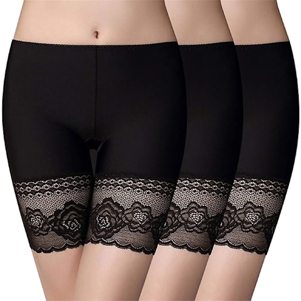 Damshorts Elastisk Spets Säkerhetsbyxor Ridshorts