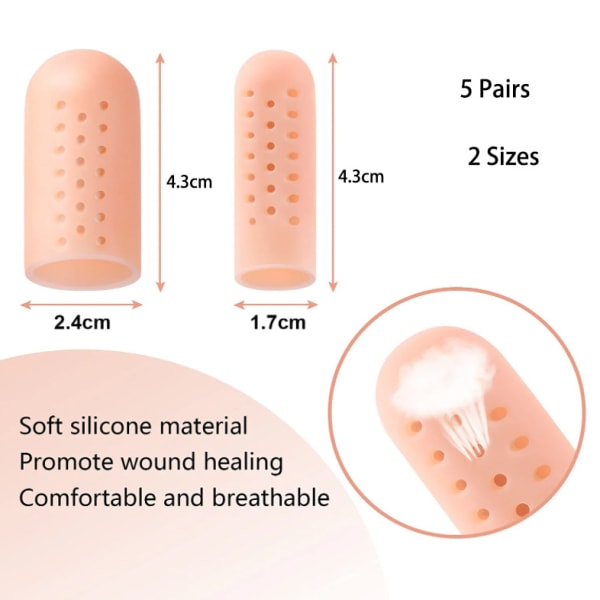 10 piece gel finger protector Breathable finger cap Thumb