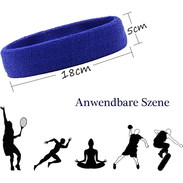 Unisex Sportpannband/Svettbands Bomullsfrotté för Löpning, Cykling